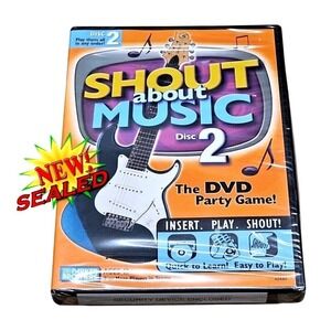 Hasbro‎ Shout About Music Disc 2 DVD Trivia Party Game NWT